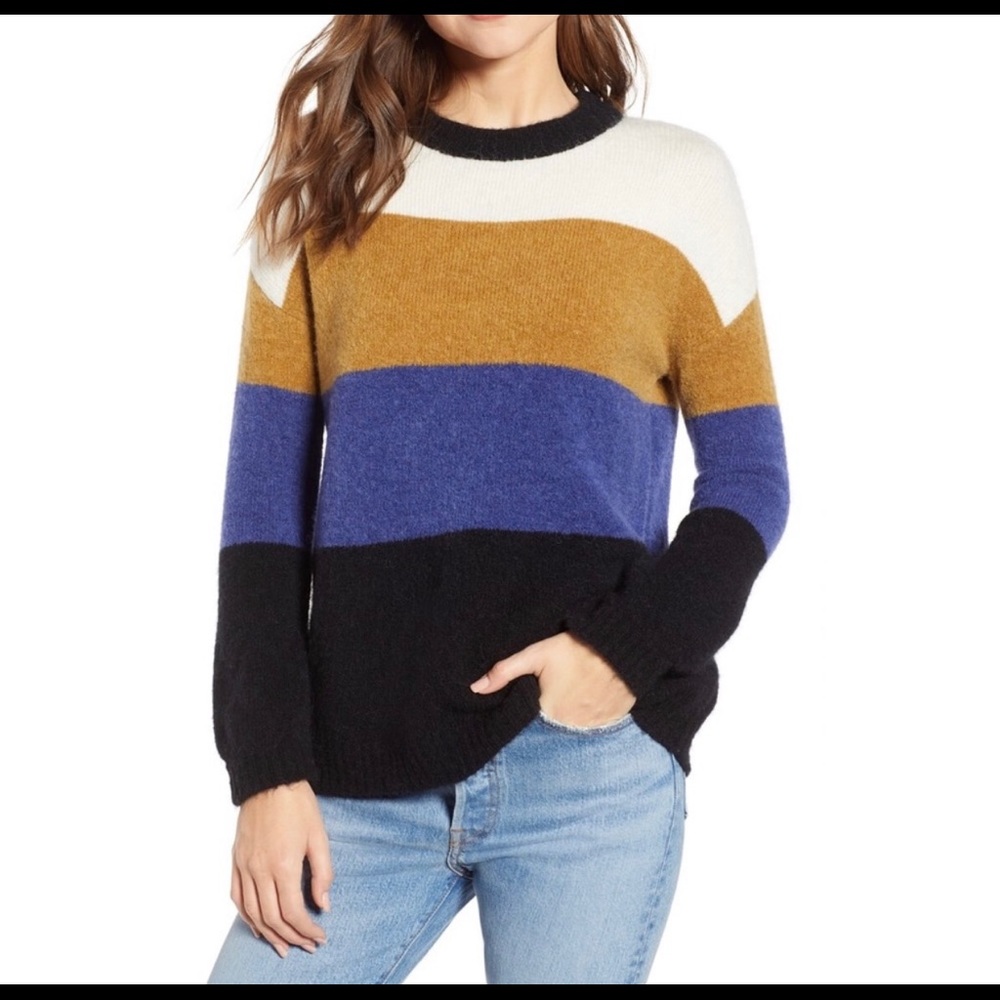 NEW Rails Sylvia Honeycomb Multi Striped sweater L